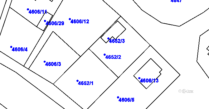 Parcela st. 4652/2 v KÚ Příbram, Katastrální mapa
