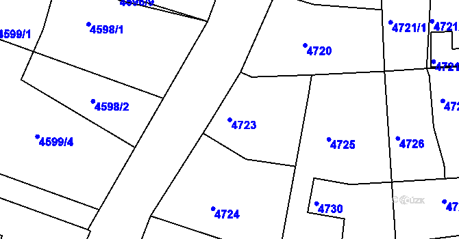 Parcela st. 4723 v KÚ Příbram, Katastrální mapa