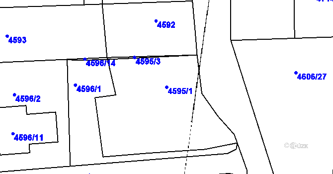 Parcela st. 4595/1 v KÚ Příbram, Katastrální mapa