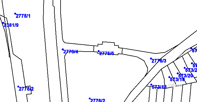 Parcela st. 2776/6 v KÚ Příbram, Katastrální mapa