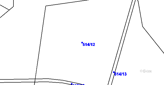 Parcela st. 514/12 v KÚ Příbraz, Katastrální mapa
