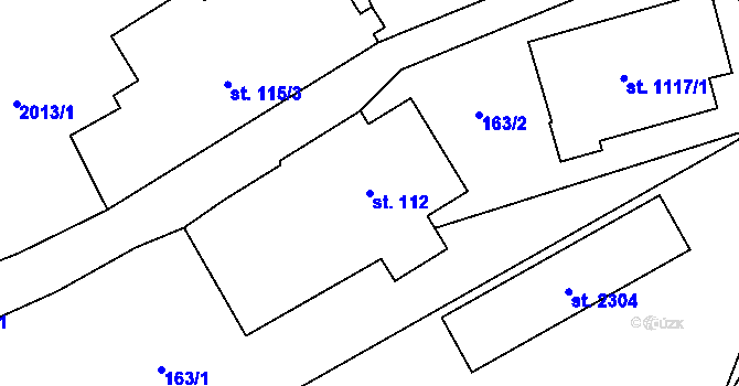 Parcela st. 112 v KÚ Přibyslav, Katastrální mapa