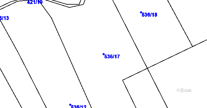 Parcela st. 536/17 v KÚ Přibyslav, Katastrální mapa