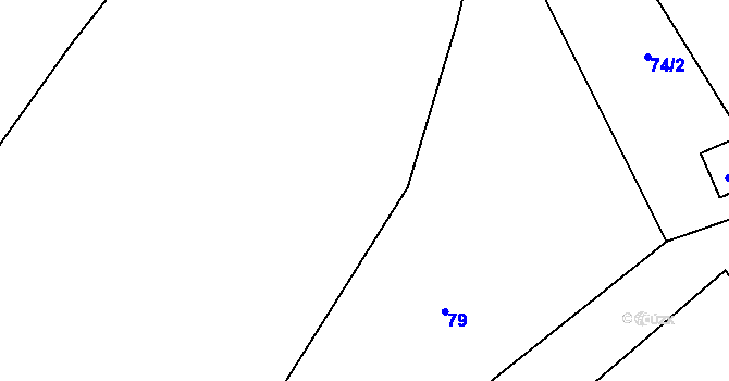 Parcela st. 78/8 v KÚ Ronov nad Sázavou, Katastrální mapa