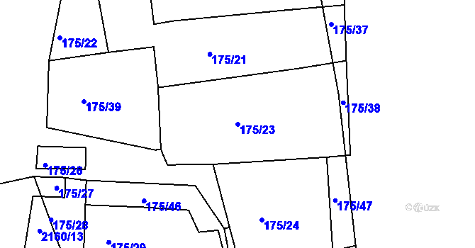 Parcela st. 175/23 v KÚ Přídolí, Katastrální mapa