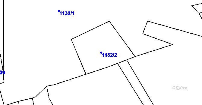 Parcela st. 1132/2 v KÚ Lověšice, Katastrální mapa