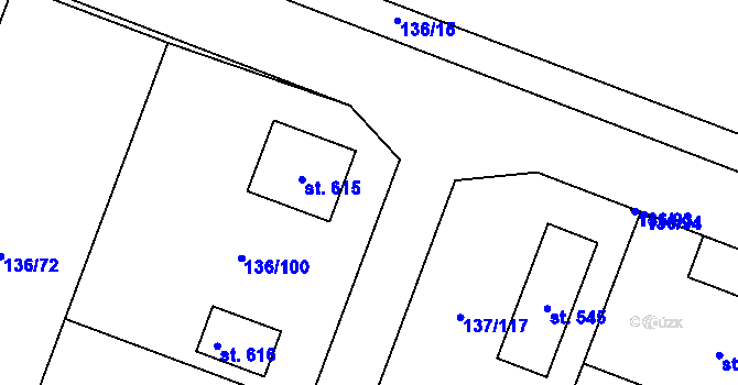 Parcela st. 137/10 v KÚ Příchovice u Přeštic, Katastrální mapa