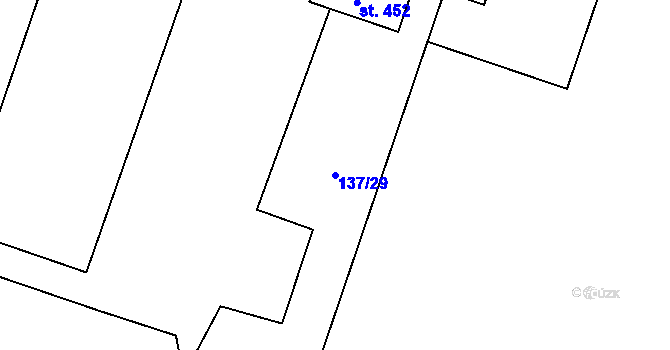 Parcela st. 137/29 v KÚ Příchovice u Přeštic, Katastrální mapa