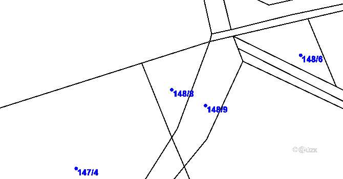 Parcela st. 148/8 v KÚ Příchovice u Přeštic, Katastrální mapa
