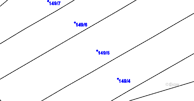 Parcela st. 149/5 v KÚ Příchovice u Přeštic, Katastrální mapa