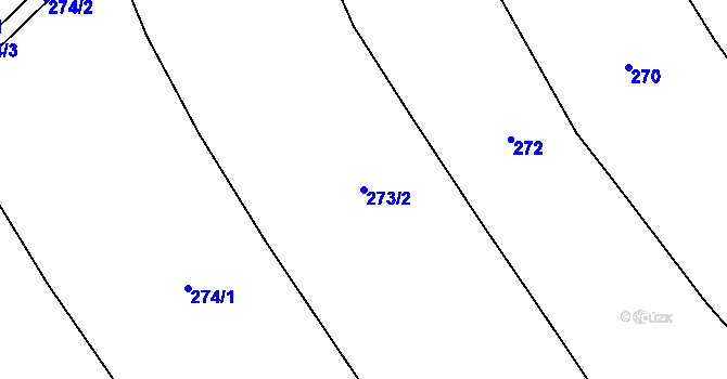 Parcela st. 273/2 v KÚ Příchovice u Přeštic, Katastrální mapa