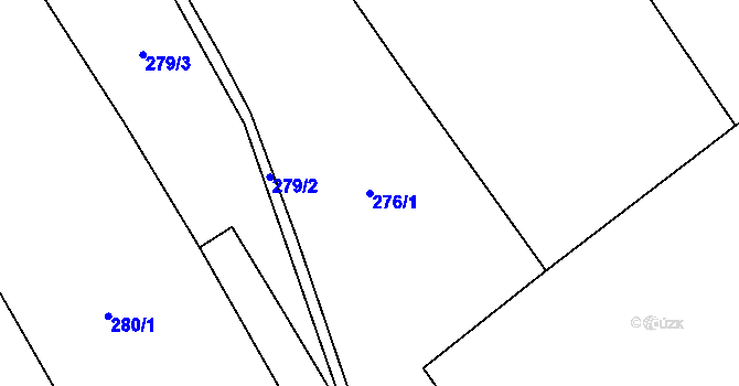 Parcela st. 276/1 v KÚ Příchovice u Přeštic, Katastrální mapa
