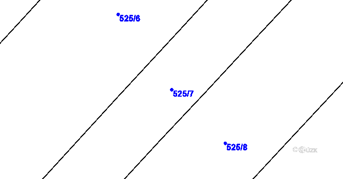 Parcela st. 525/7 v KÚ Příchovice u Přeštic, Katastrální mapa