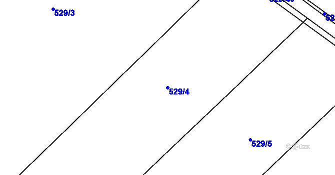 Parcela st. 529/4 v KÚ Příchovice u Přeštic, Katastrální mapa