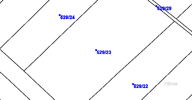 Parcela st. 529/23 v KÚ Příchovice u Přeštic, Katastrální mapa