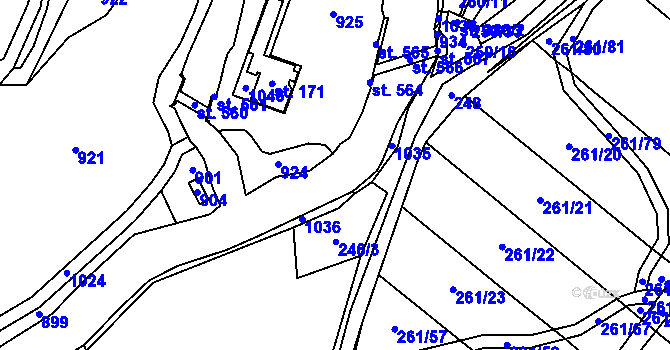Parcela st. 744/6 v KÚ Příchovice u Přeštic, Katastrální mapa
