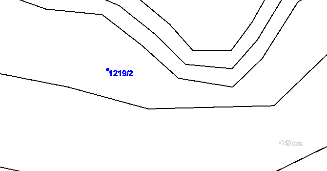 Parcela st. 1219/3 v KÚ Hynkov, Katastrální mapa