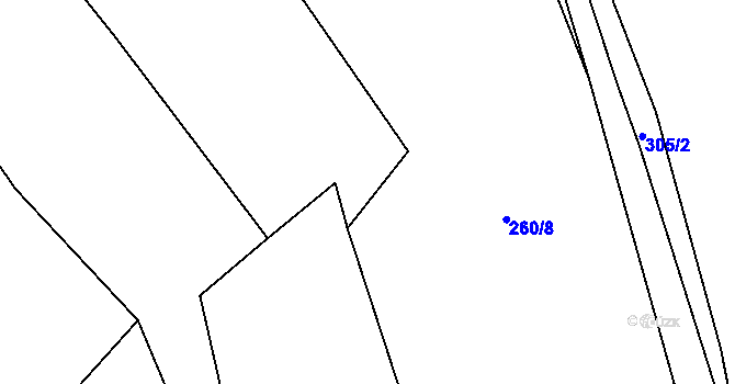 Parcela st. 255/8 v KÚ Štítov, Katastrální mapa