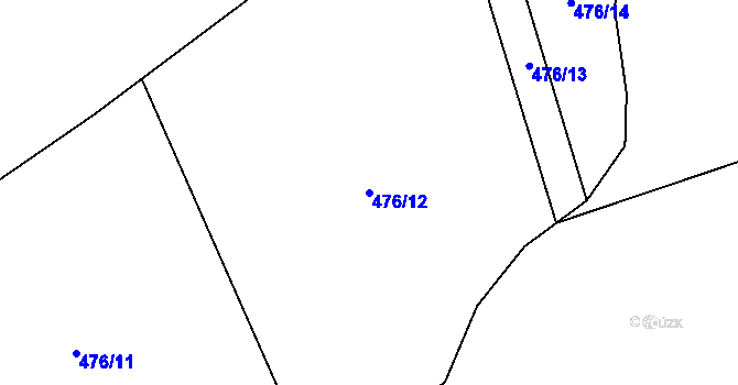 Parcela st. 476/12 v KÚ Přílepy, Katastrální mapa