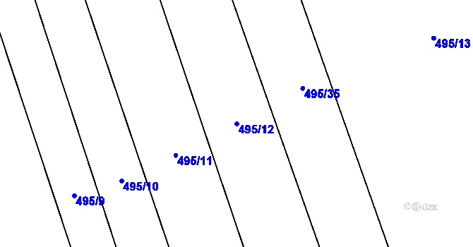 Parcela st. 495/12 v KÚ Přílepy, Katastrální mapa