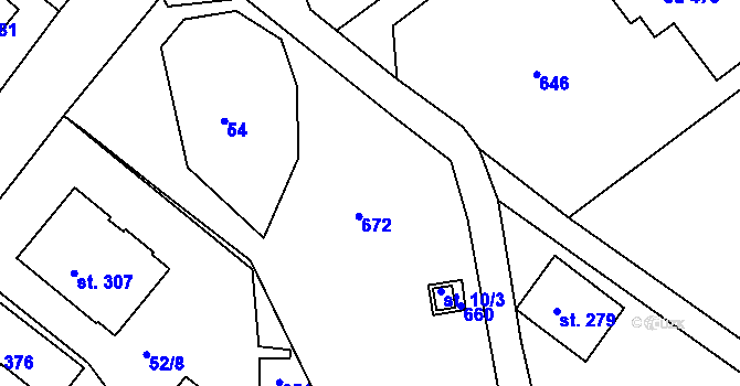Parcela st. 10/1 v KÚ Přílepy u Holešova, Katastrální mapa