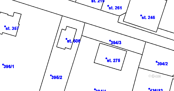 Parcela st. 276 v KÚ Přílepy u Holešova, Katastrální mapa