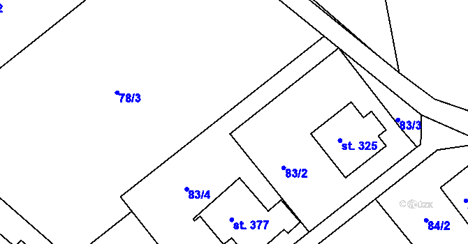 Parcela st. 78/5 v KÚ Přílepy u Holešova, Katastrální mapa