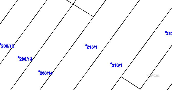 Parcela st. 213/1 v KÚ Přílepy u Holešova, Katastrální mapa