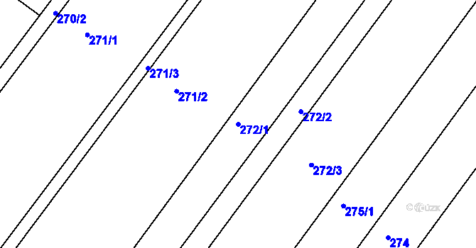 Parcela st. 272/1 v KÚ Přílepy u Holešova, Katastrální mapa