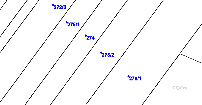 Parcela st. 275/2 v KÚ Přílepy u Holešova, Katastrální mapa