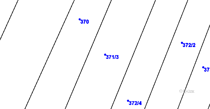 Parcela st. 371/3 v KÚ Přílepy u Holešova, Katastrální mapa