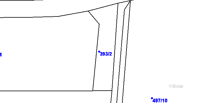Parcela st. 393/2 v KÚ Přílepy u Holešova, Katastrální mapa