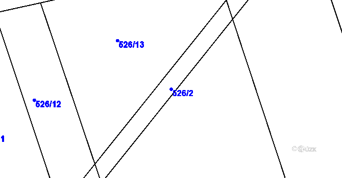 Parcela st. 526/2 v KÚ Přílepy u Holešova, Katastrální mapa