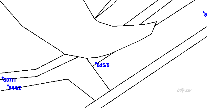 Parcela st. 545/4 v KÚ Přílepy u Holešova, Katastrální mapa