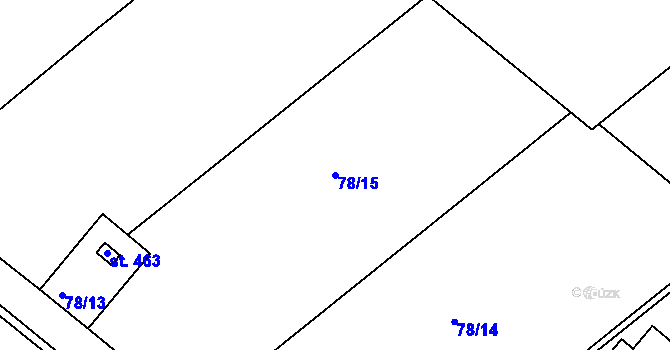 Parcela st. 78/15 v KÚ Přílepy u Holešova, Katastrální mapa