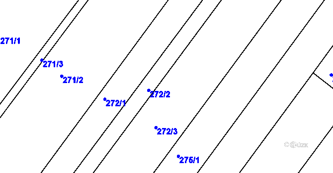 Parcela st. 272/4 v KÚ Přílepy u Holešova, Katastrální mapa