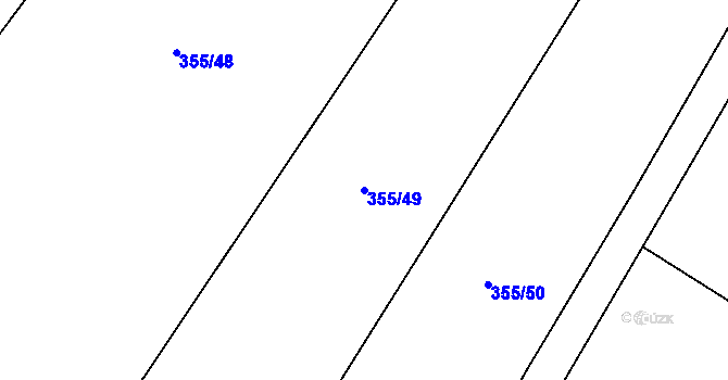 Parcela st. 355/49 v KÚ Příluka, Katastrální mapa