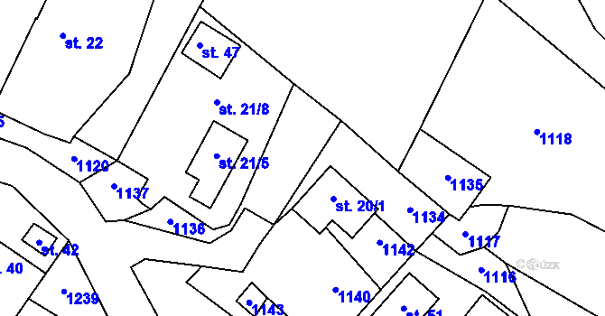 Parcela st. 36/6 v KÚ Málkov u Přimdy, Katastrální mapa