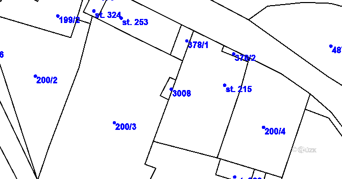 Parcela st. 316 v KÚ Nová Ves pod Přimdou, Katastrální mapa