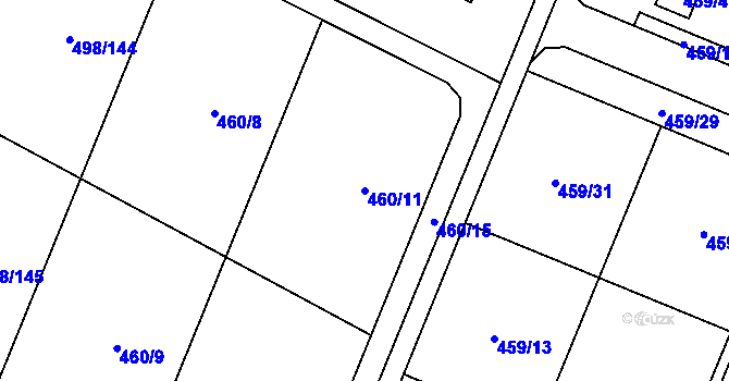 Parcela st. 460/11 v KÚ Přímětice, Katastrální mapa