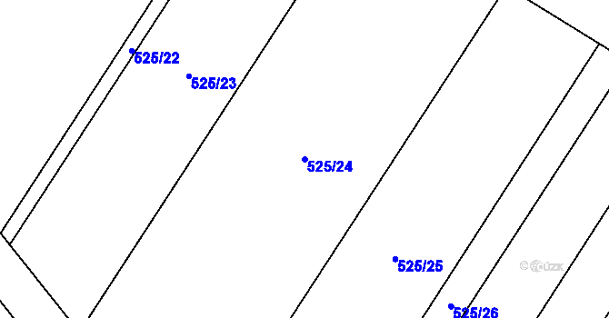 Parcela st. 525/24 v KÚ Přímětice, Katastrální mapa