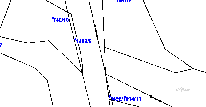 Parcela st. 1087/3 v KÚ Srnín, Katastrální mapa