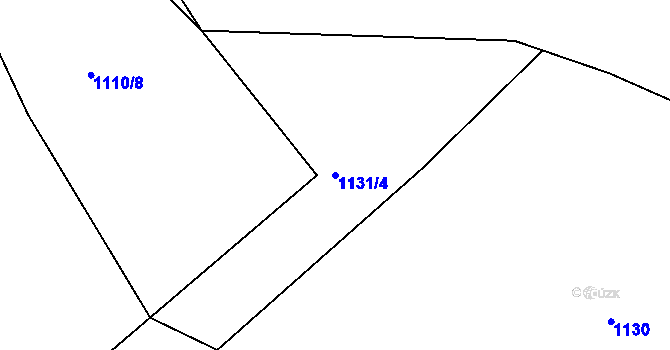 Parcela st. 1131/4 v KÚ Srnín, Katastrální mapa