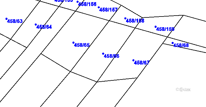 Parcela st. 458/66 v KÚ Příseka, Katastrální mapa