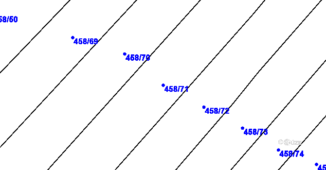 Parcela st. 458/71 v KÚ Příseka, Katastrální mapa