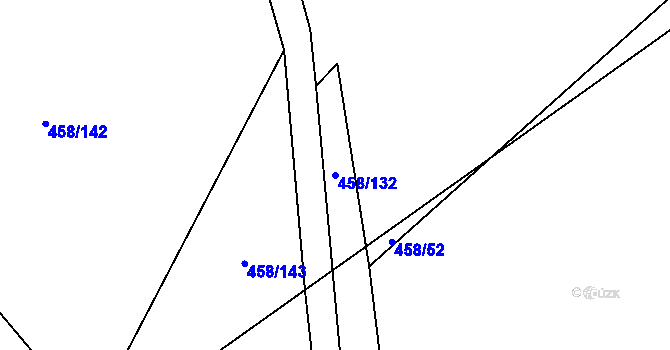 Parcela st. 458/132 v KÚ Příseka, Katastrální mapa