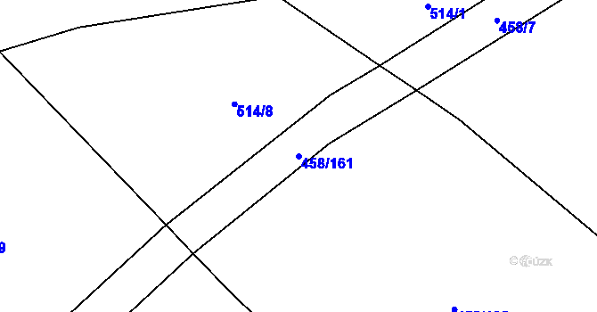 Parcela st. 458/161 v KÚ Příseka, Katastrální mapa