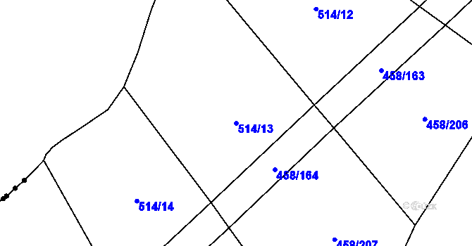 Parcela st. 514/13 v KÚ Příseka, Katastrální mapa