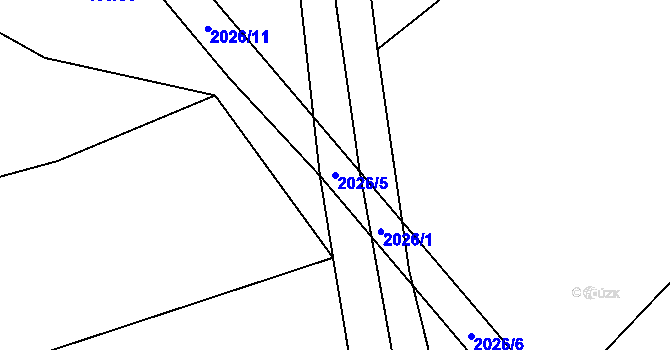 Parcela st. 2026/5 v KÚ Příseka, Katastrální mapa