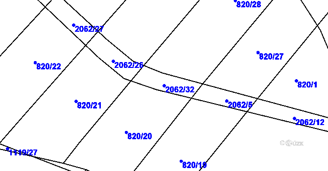 Parcela st. 2062/32 v KÚ Příseka, Katastrální mapa